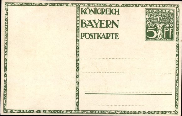 Postal stationery artist PC Diez, anniversary 1911, Luitpold of Bavaria