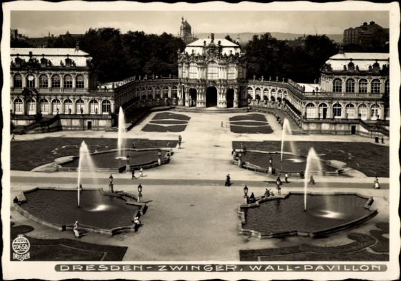 Ak Dresden Altstadt, Zwinger Wallpavillon
