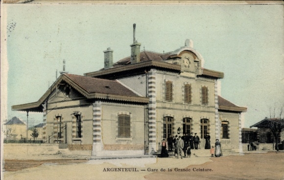 Postcard Argenteuil Val d'Oise, Grande Ceinture station