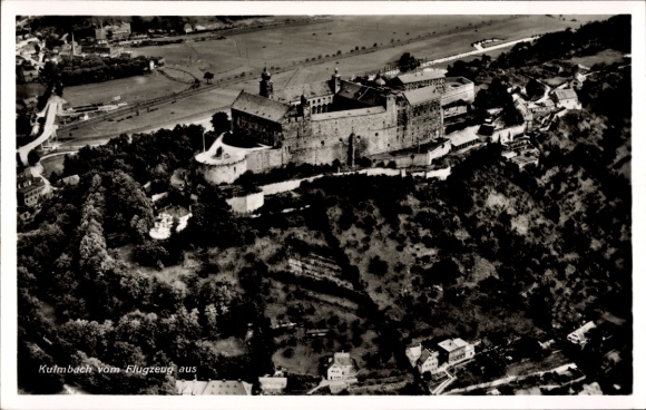 Postcard Kulmbach in Upper Franconia, castle from a bird's eye view