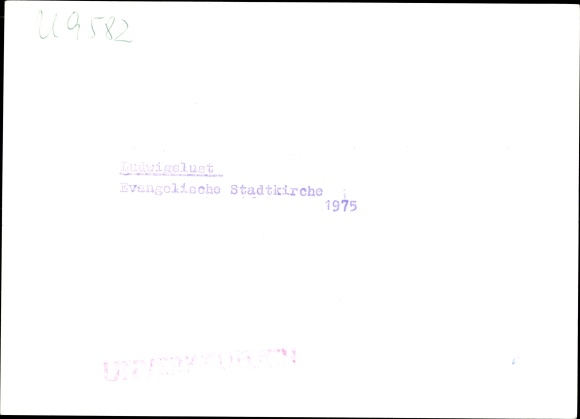 Photo Ludwigslust in Mecklenburg, Evangelical City Church, 1975