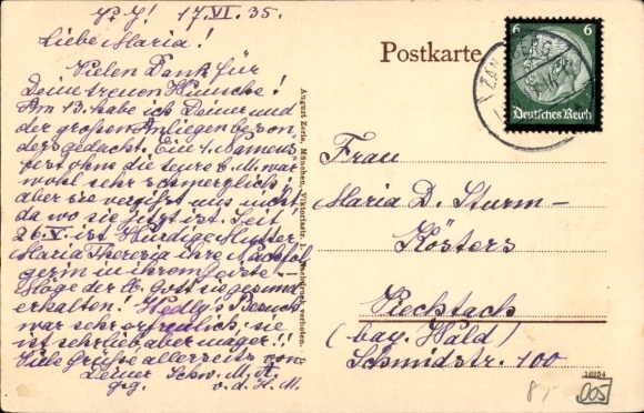 Postcard Zangberg in Upper Bavaria, Educational Institute of the Salesian Sisters of St. Joseph, Fürstensaal