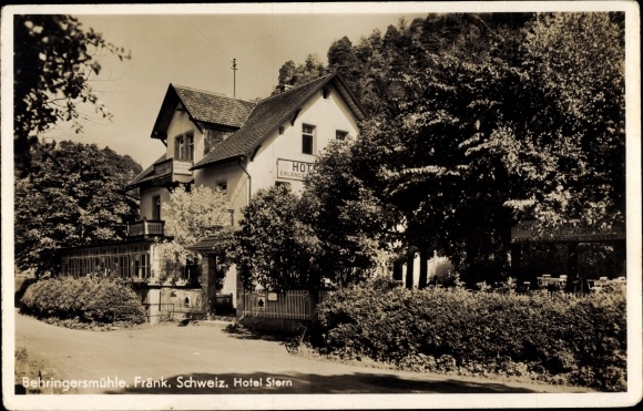 Postcard Behringersmühle Gößweinstein in Upper Franconia, Hotel Stern