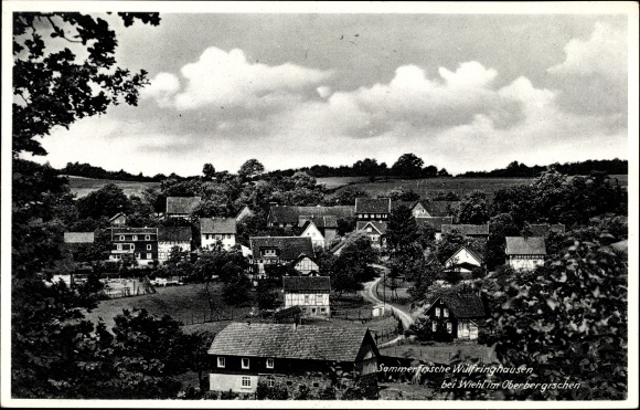 Postcard Wülfringhausen Wiehl in the Oberberg district, general view