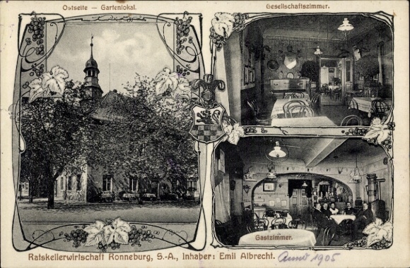 Ak Ronneburg in Thüringen, Ratskellerwirtschaft, salonkamer, logeerkamer