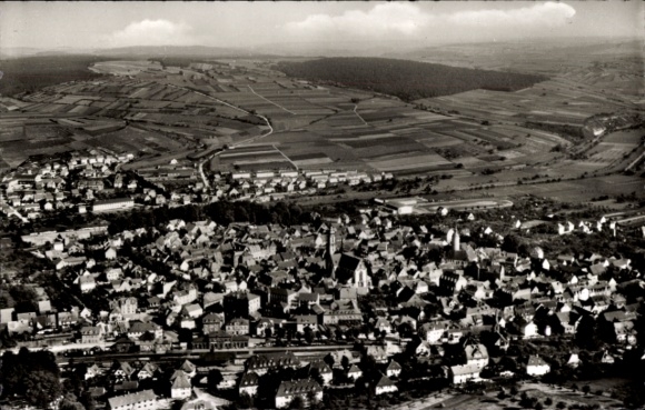 Ak Tauberbischofsheim in Baden, Fliegeraufnahme