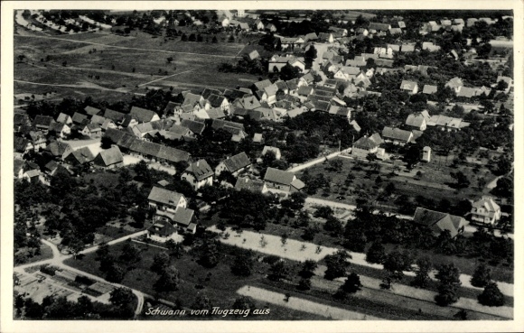 Postcard Schwann Staubenhardt in the Black Forest, aerial photograph