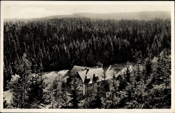Postcard Weißenstadt in the valley of the Eger Fichtelgebirge, convalescent home Weissenhaider Mühle, forest
