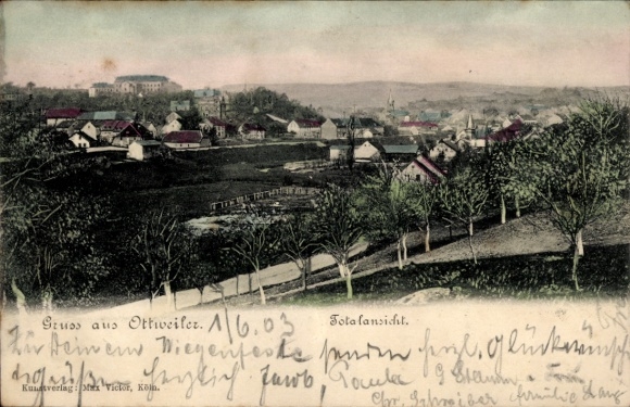 Postcard Ottweiler in Saarland, general view