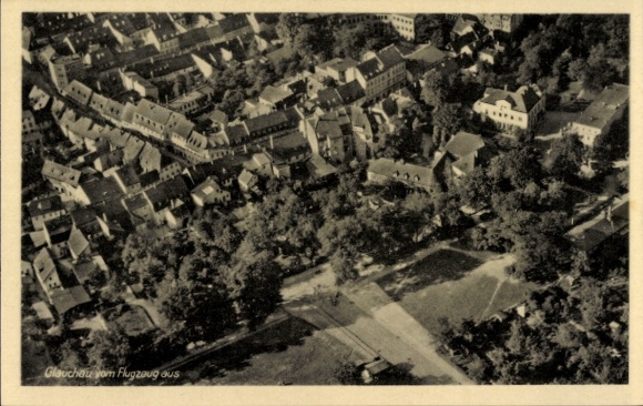 Ak Glauchau in Saksen, luchtfoto