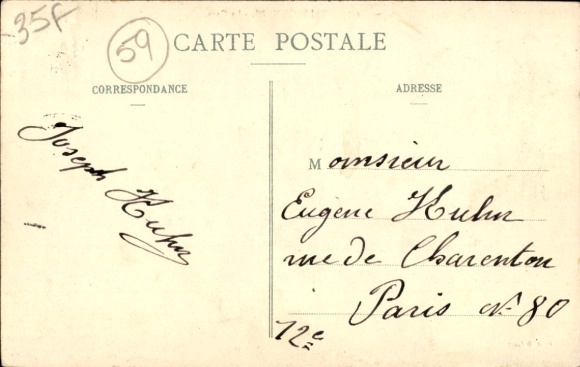Postcard Valenciennes Nord, Bahnhof Frontal