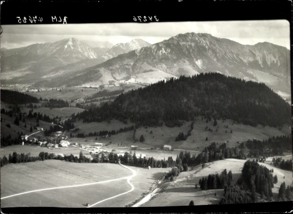 Postcard Unterjoch Bad Hindelang in the Oberallgäu, aerial photograph
