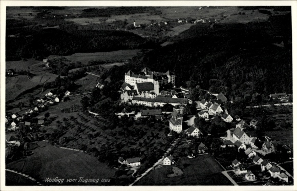 Ak Wolfegg in Württemberg, Fliegeraufnahme