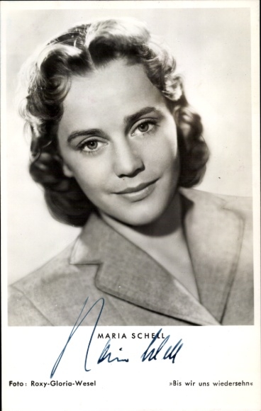 Ak Schauspielerin Maria Schell, Portrait, Bis wir uns wiedersehn, Autogramm