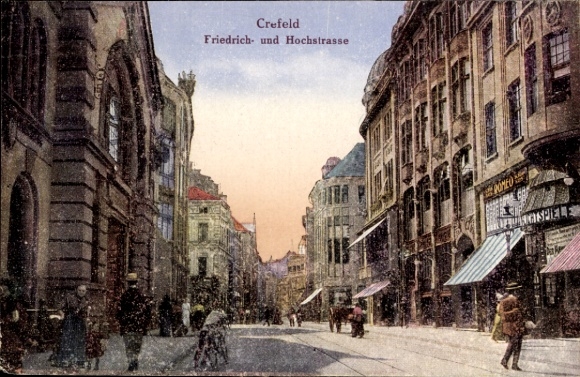 Ak Krefeld am Niederrhein, Friedrich- und Hochstraße