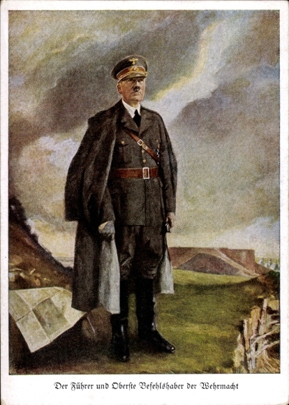 Artist Postcard Hommel, C., Führer and Reich Chancellor Adolf Hitler, Portrait, House of German Art