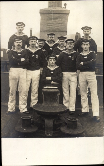 foto Ak Wiek op het eiland Rügen, Duitse soldaten in uniform, matrozen, torpedoboot, I WW