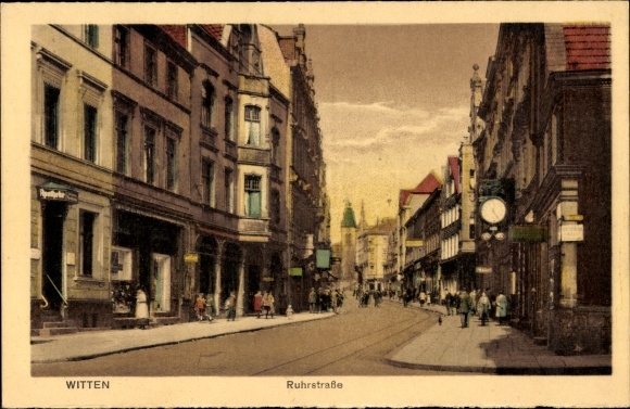 Ak Witten an der Ruhr, Ruhrstraße, Apotheke, Uhr