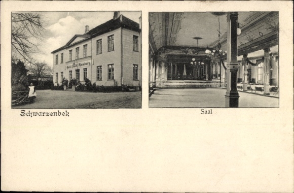 Ak Schwarzenbek in Lauenburg, hotel, hal