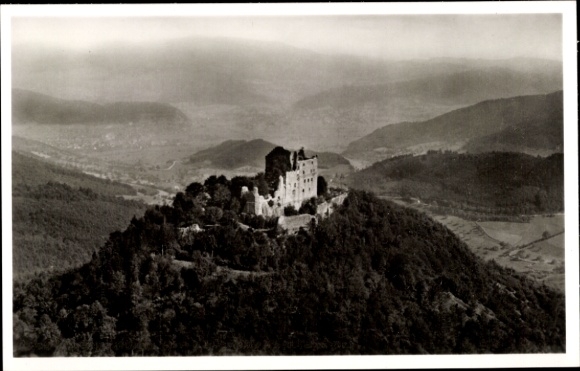 Ak Schönberg Seelbach in Baden Württemberg, Burg Hohengeroldseck, Fliegeraufnahme