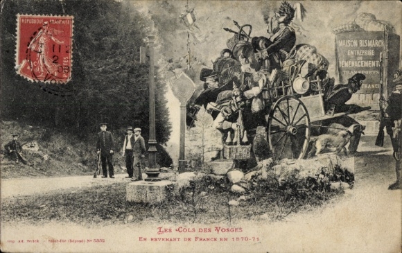 KP Wogezy Francja, Przełęcze Wogezów, powrót z Francji 1870-1871