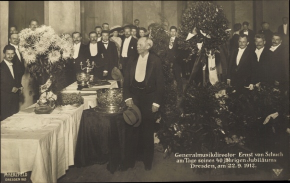 Ak Generalmusikdirektor Ernst von Schuch, 40jähriges Jubiläum, 1912