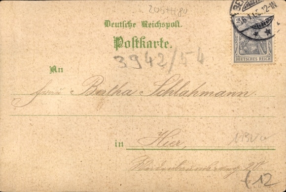 Chromo-Litho Hamburg Bergedorf, Clubhouse, Ballhaus Portici, Vierländer, Vierländerin