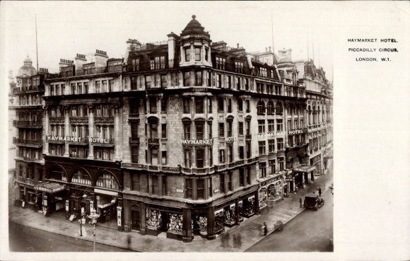 PC London City England, HAYMARKET HOTEL, Piccadilly Circus, W.1, Real Photograph