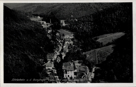 Ak Schriesheim an der Bergstraße, luchtfoto