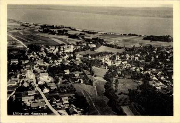 Ak Utting am Ammersee Oberbayern, Fliegeraufnahme