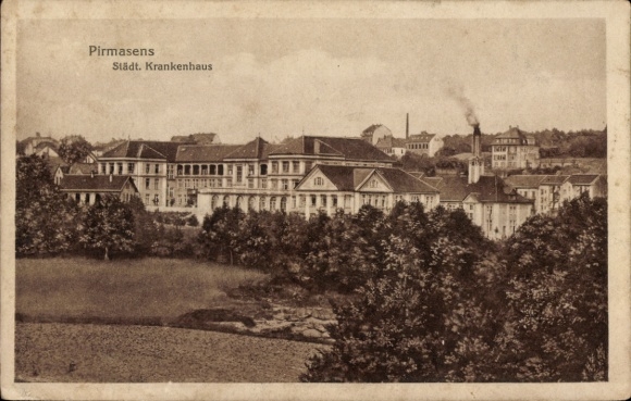 Ak Pirmasens am Pfälzerwald, Städtisches Krankenhaus