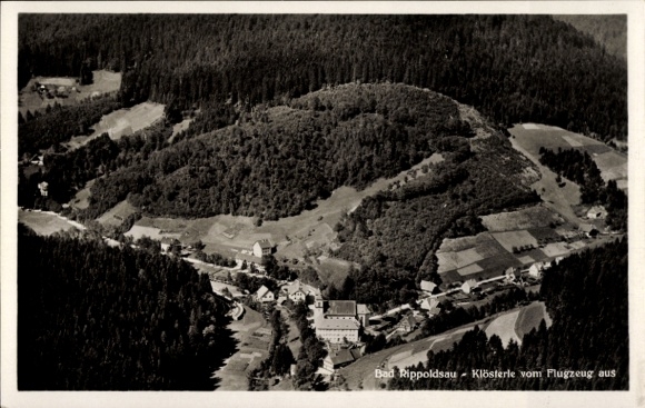 Postcard Bad Rippoldsau Schapbach in the Black Forest, aerial photograph from the Klösterle