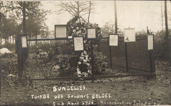 Ak Boncelles Seraing Wallonien Lüttich, Soldatengräber 1914