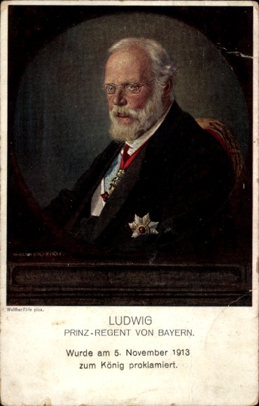 Artist Postcard Firle, Walther, Prince Ludwig of Bavaria, King Ludwig III, portrait