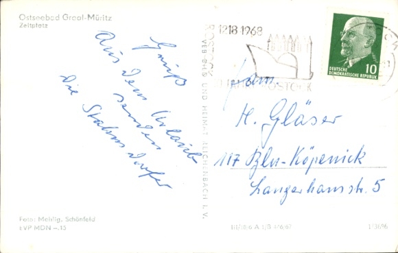 Postcard Ostseebad Graal Müritz, campsite