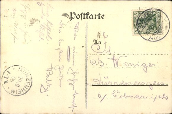 Artist Postcard Staufen im Breisgau Hochschwarzwald, Doctor Faustus, Devil