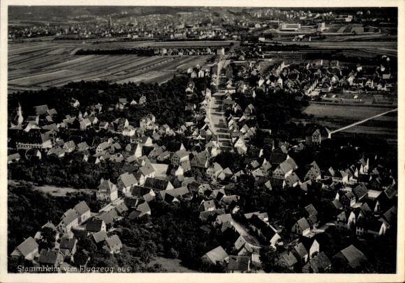 Postcard Stammheim Stuttgart in Württemberg, aerial photograph