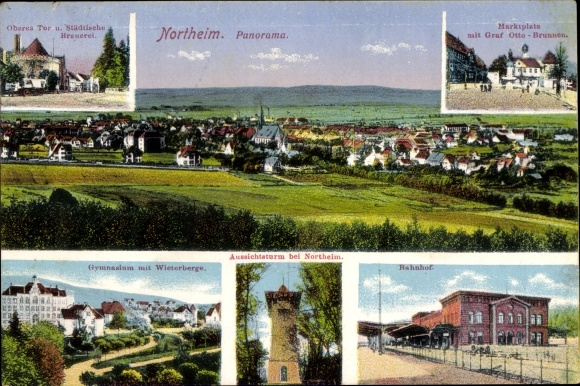 KP Northeim w Dolnej Saksonii, hrabia Otto Brunnen, dworzec kolejowy, wieża widokowa, szkoła średnia