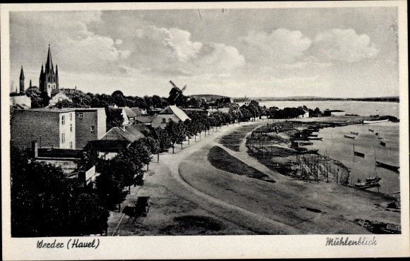 Ak Werder an der Havel, Mühlenblick