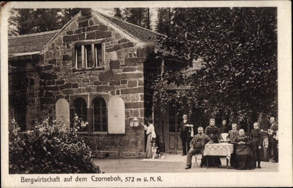 Postcard Cunewalde in Upper Lusatia, Czorneboh, mountain economy