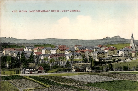 Postcard Großschweidnitz in Saxony, Royal Saxon State Institute