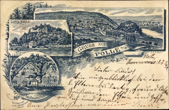 lito Polle nad Wezerą w Dolnej Saksonii, Zamek Polle, Teufelsmühle