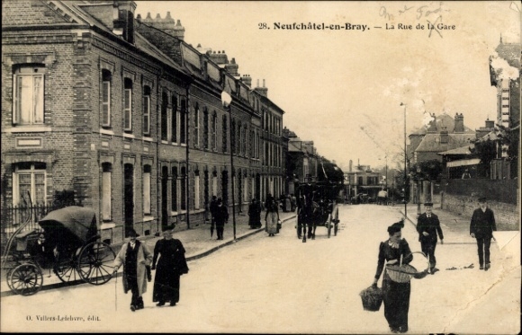 Ansichtkaart Neufchâtel en Bray Seine Maritime, Rue de la Gare