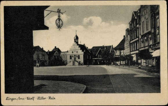 Ak Lingen im Emsland, Adolf Hitler Platz, Rathaus