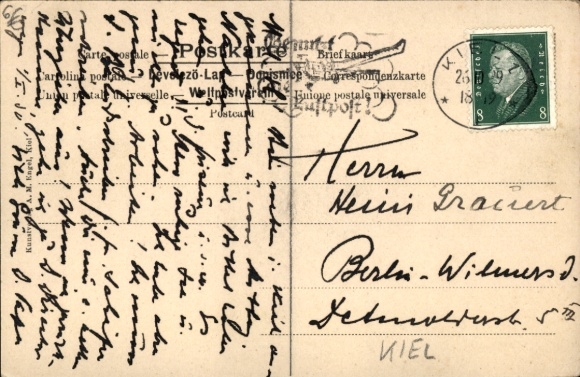 Artist Postcard Krause Wichmann, Ed., Kiel in Schleswig Holstein, naval port