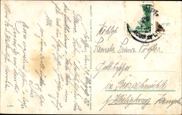 Postcard Ammersee, steamer Augsburg, Andechs monastery