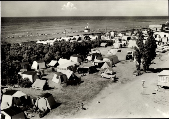 Postcard Timmendorf Insel Poel Nordwestmecklenburg, campsite, view of the sea