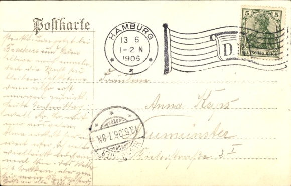 Postcard Hamburg Eimsbüttel, Christ Church
