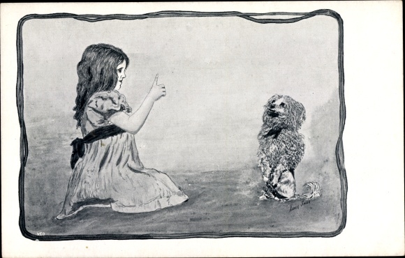 Artist PC Sager, Xavier, meisje met hond