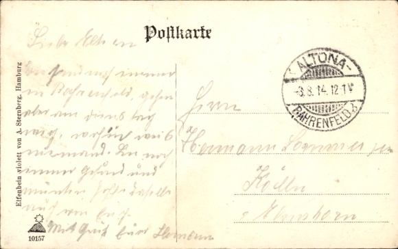 Postcard Hamburg Altona Bahrenfeld, Kaserne